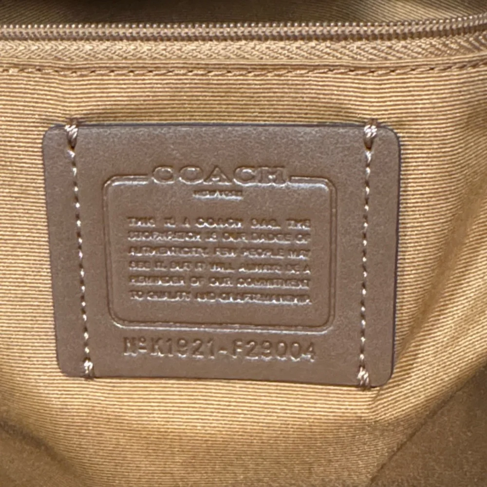 Coach Backpack Tan Pebbled Leather Large Charlie Backpack - Picture 13 of 17